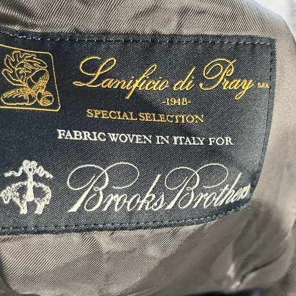 Brooks Brothers Blazer Mens 48R Gray Fabric woven in Italy by Lanificio di Pray - Picture 7 of 12